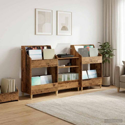 vidaXL Σετ Ραφιών Μέσων 3 τμχ. Παλαιωμένο ξύλο 212 x 46 x 112 cm