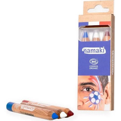 Σετ 3 Bio Μολύβια Face Paint Blue-White-Red Namaki 110070