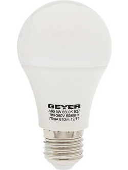 GEYER Λάμπα led Α60 E27 9.5W λευκό 1055LM 10W LACE2710E