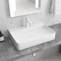 Karag LT 2173-SMW Επικαθήμενος Νιπτήρας Μπάνιου Πορσελάνης 50x42x12cm Λευκός