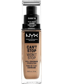 Nyx Can't Stop Won't Stop Full Coverage Classic Tan Liquid Foundation 30ml