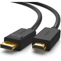 Ugreen 10203 video cable adapter 3 m DisplayPort HDMI Black