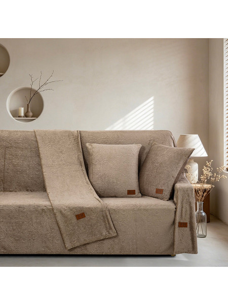 Σετ Ριχτάρι 3 Τμχ Sienna Art 8675 (180x160εκ + 180x250εκ + 180x300εκ) Μόκα