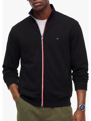 Tommy Hilfiger RWB Tipping Track Ανδρική Ζακέτα Μαύρη MW0MW45650-BDS