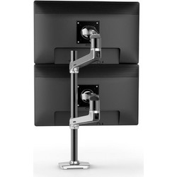 Ergotron LX Dual Stacking Επιτραπέζια Βάση για 2 Οθόνες έως 40" Ασημί (45-549-026)