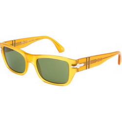 Persol PO3268S 204/4E Ανδρικά Γυαλιά Ηλίου Τετράγωνα Κοκάλινα Κίτρινα με Πράσινο Polarized Φακό