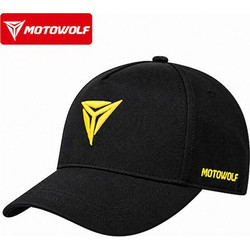 Motowolf Pc1 Καπέλο Baseball Μαύρο Κίτρινο Κεντημένο Λογότυπο Ρυθμιζόμενο Κλείσιμο