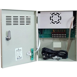 POWERTECH τροφοδοτικό CP1209-20A-B για CCTV-Alarm, DC12V 20A, 9 κανάλια