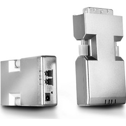 Lindy 1500m Fibre Optic DVI-D Single Link Extender Μετατροπέας DVI-D female σε Toslink female Ασημί 1502725
