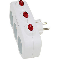 Esperanza ELK307W Electric Splitter 3 Sockets Switch White