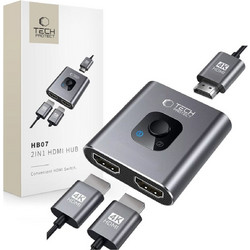 Tech-Protect HB07 HUB Adapter 2-in-1 HDMI 4K 60Hz - γκρι