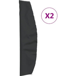 vidaXL Καλύμματα Ομπρέλας Κήπου 2 τεμ. 265x50/70/40 εκ Ύφ. Oxford 420D