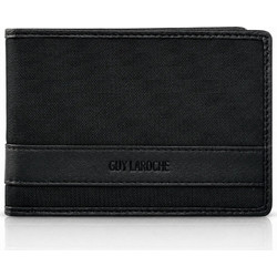 Guy Laroche Μεσαίο Ανδρικό Πορτοφόλι Ύφασμα/Δέρμα 48602 Μαύρο