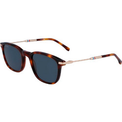 Lacoste L992S 214 Γυαλιά Ηλίου Τετράγωνα Κοκάλινα Μεταλλικά Χρυσά Ταρταρούγα με Μαύρο Polarized Φακό