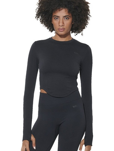 Body Action W Seamless Long-Sleeve Top Γυναικεία Μπλούζα Μαύρη