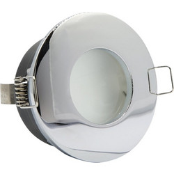 InLight Χωνευτό σποτ από χρώμιο μέταλλο 1XGU10 IP44 D:8cm (Χ0008-CH)