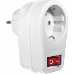 ELP32101 | ELP32101 | ΑΝΤΑΠΤΟΡΑΣ ΜΕ ΔΙΑΚΟΠΤΗ SCHUKO - 1Θ SCHUKO max:3680W IP20 ΛΕΥΚΟ