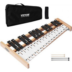 VEVOR Glockenspiel Xylophone Black & White / 27 Notes