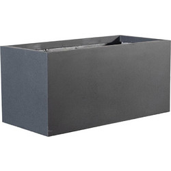 Γλάστρα Πήλινη Ορθογώνια Solid Μαύρη S 50x20x20cm - Supergreens
