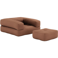 Πολυθρόνα-Κρεβάτι Futon CUBE-Karup Design - Karup - 759 Clay Brown