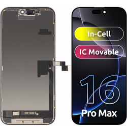 JK LCD Display Module In-Cell Ανταλλακτικό για Apple iPhone 16 Pro Max, Μαύρο