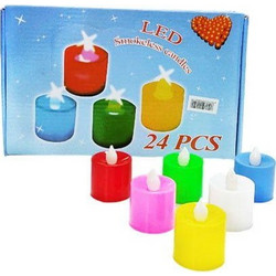 LED Φωτιζόμενα κεράκια 24τμχ. - LED plastic swinging candle-14029-39987