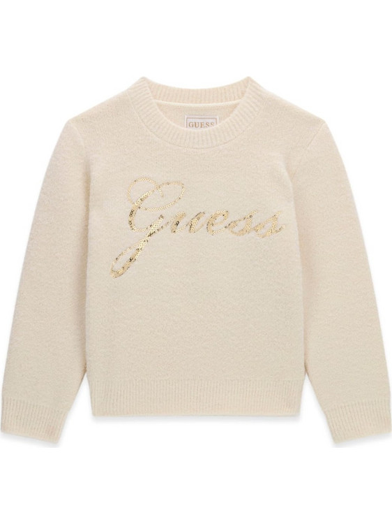 Guess Παιδική Μπλούζα Μακρυμάνικη Κρεμ K6BR01Z1279-G012