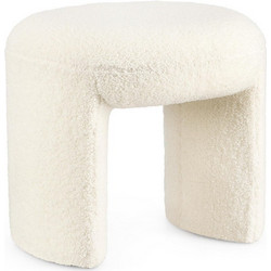 Bizzotto Wilor Σκαμπώ Υφασμάτινο Teddy Ιβουάρ 47x42x42