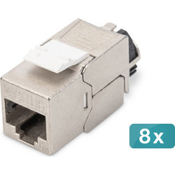 DIGITUS CAT 6A Keystone Modul geschirmt mit Kabelmanager 8St