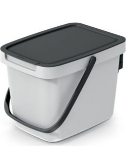 Systema Q Collect Γκρι Πλαστικός Κάδος 6lt 27x19x20εκ