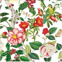 Xαρτοπετσέτες Dinner Christmas Chinoiserie White 19x19cm Caspari (20 Tεμάχια)