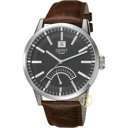Esprit Moody Grey Dial Ανδρικό Ρολόι με Καφέ Δερμάτινο Λουράκι ES103651001