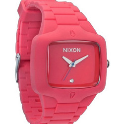Nixon Rubber Player Γυναικείο Ρολόι με Κόκκινο Καουτσούκ Λουράκι