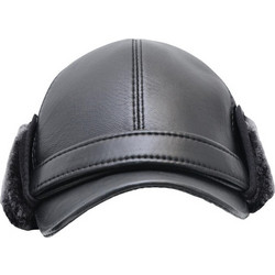 Leather 100 Ανδρικό Καπέλο Jockey Υφασμάτινο Μαύρο FUR-2