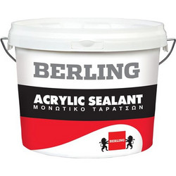 Berling Acrylic Sealant Ελαστομερές Επαλειφόμενο Ακρυλικό Μονωτικό Στεγανωτικό Ταράτσας Λευκό 10lt