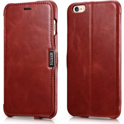 iCarer Vintage Series Side-Open Δερμάτινη Θήκη iPhone 6 Plus/6S Plus - Red (10062)
