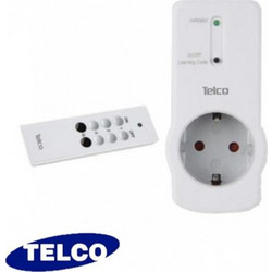Τηλεχειριζόμενη πρίζα On - Off Telco 3680 Watt PA-GE9A-01SRF1 + SD-UN4-RF