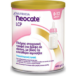 Nutricia Neocate LCP Βρεφικό Γάλα Σκόνη 0m+ Χωρίς Λακτόζη 400gr