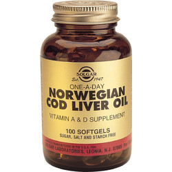 Solgar Cod Liver Oil Μουρουνέλαιο 100 Μαλακές Κάψουλες
