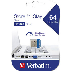 Verbatim Store 'n' Stay Nano 64GB USB Stick 3.2 Gen 1 με USB-A