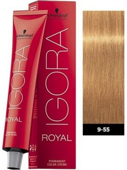 Schwarzkopf Igora Royal 9-55 Ξανθό Πολύ Ανοιχτό Έντονο Χρυσό Μόνιμη Βαφή Μαλλιών 60ml