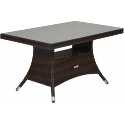 Homeplus Marocco Ορθογώνιο Τραπέζι Κήπου Rattan Καφέ 92x46x46cm 01.02.0558