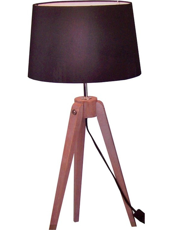 Grundig Επιτραπέζιο Φωτιστικό 40W E14 - 64cm ύψους σε Στρογγυλό σχήμα με τρία πόδια σε Μαύρο χρώμα, 22226 - Grundig