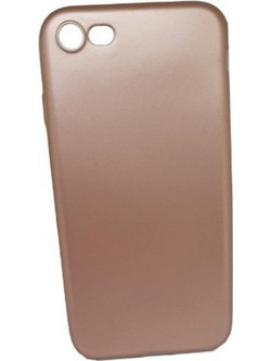 Θήκη iphone 7/8 Ματ σιλικόνης Χωρίς τρύπα στο σήμα - 4472 - Ροζ Χρυσό - OEM