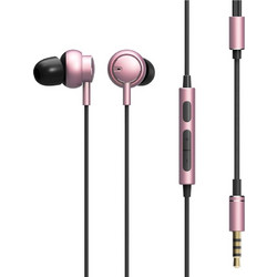 ROCK Mobuw 3.5mm In-ear Stereo Music Earphones with Mic & Line Control, For iPhone, Galaxy, Huawei, Xiaomi, LG, HTC and Other Smart(Rose Gold) (ROCK) (OEM)