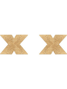 Αυτοκόλλητα Θηλών Flash Cross Nipple Stickers - Χρυσά