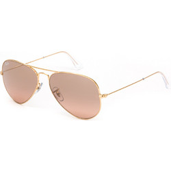 Ray-Ban RB3025 001/3E Γυαλιά Ηλίου Aviator Μεταλλικά Ροζ με Ροζ Καθρέπτη Φακό