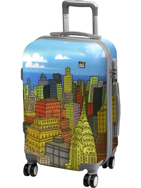 A2S NYC Βαλίτσα Καμπίνας 55x35x22cm με 4 Ρόδες Πολύχρωμη