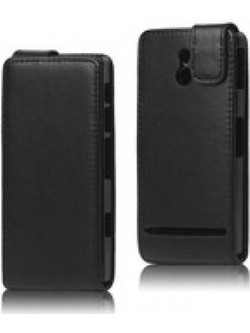 Δερμάτινη θήκη Classic για Sony Xperia P Mαύρη