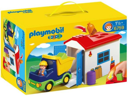 Playmobil 1-2-3 Φορτηγό με Γκαράζ για 1,5+ Ετών 6759